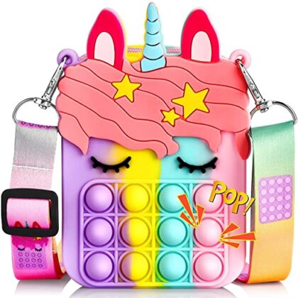 Pop It Bag Unicorn Shape Sling Bag